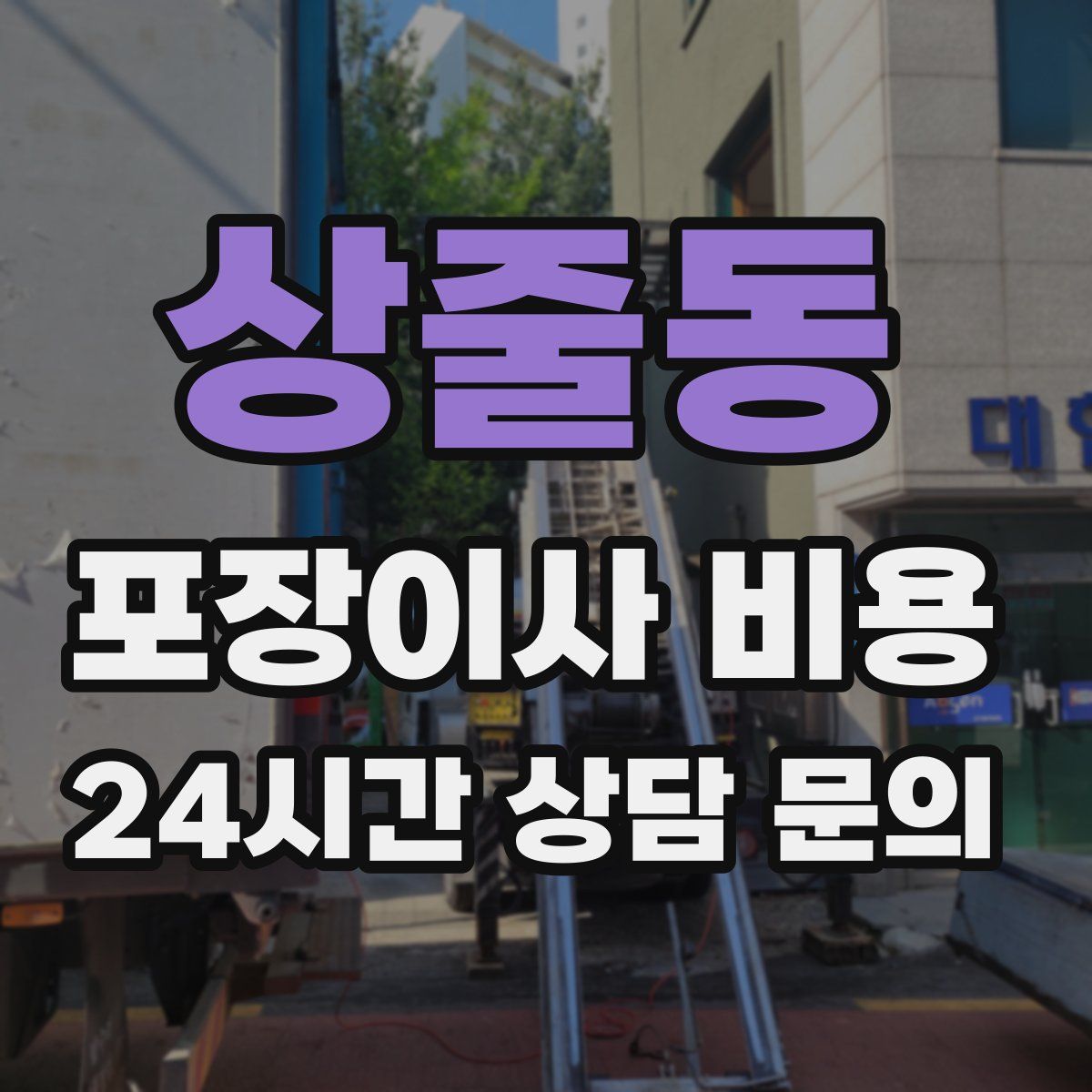 상줄동 포장이사 비용