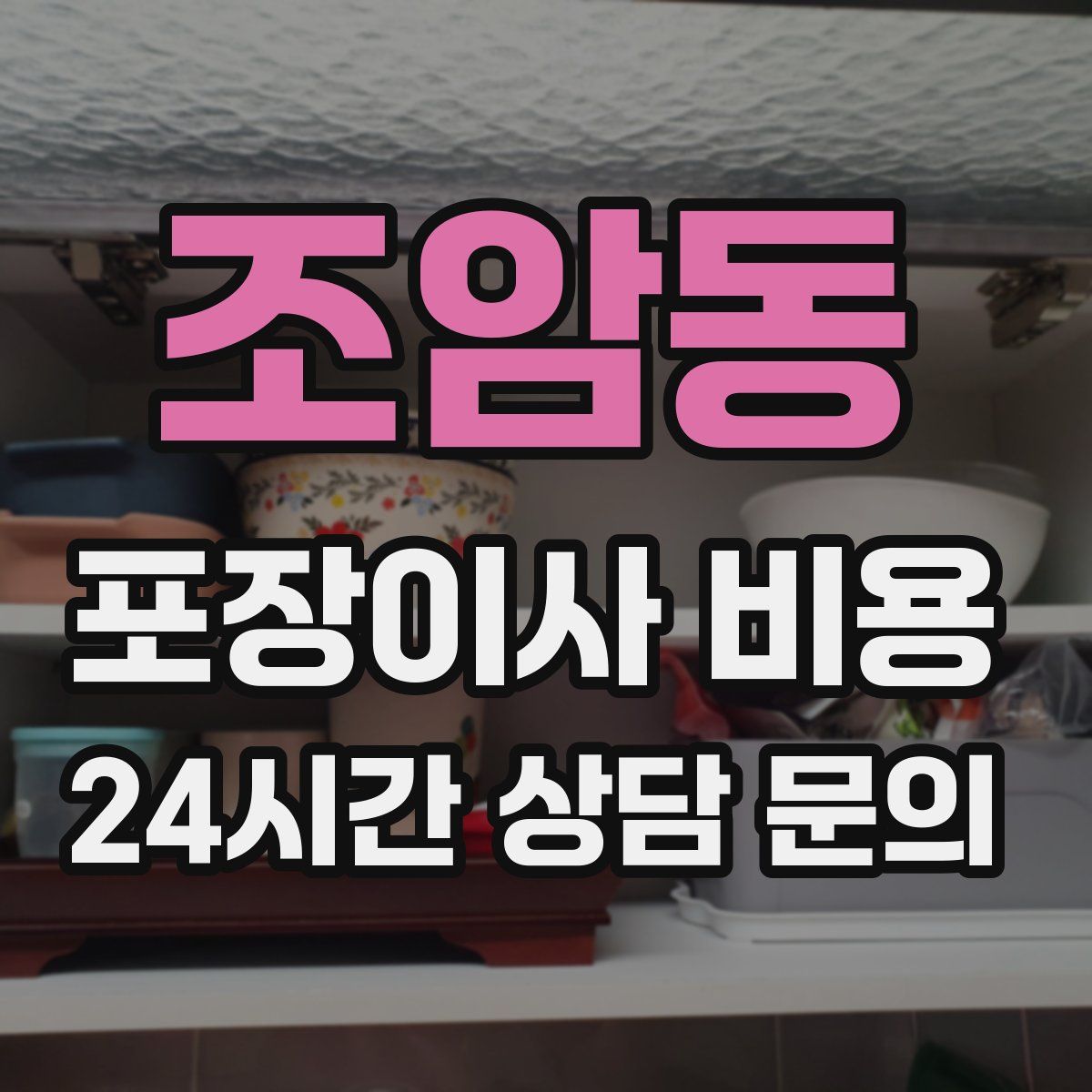 조암동 포장이사 비용