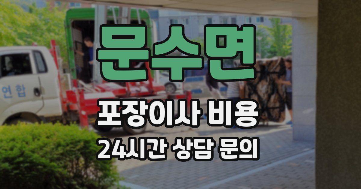 문수면 포장이사 비용