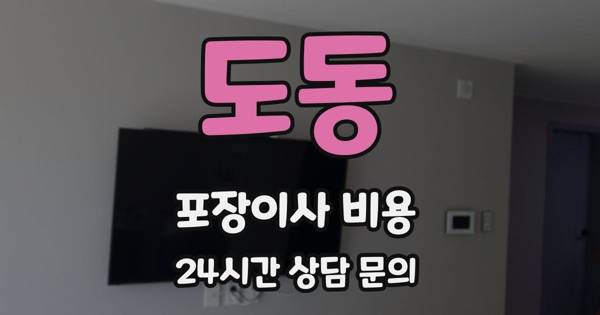 도동 포장이사 비용