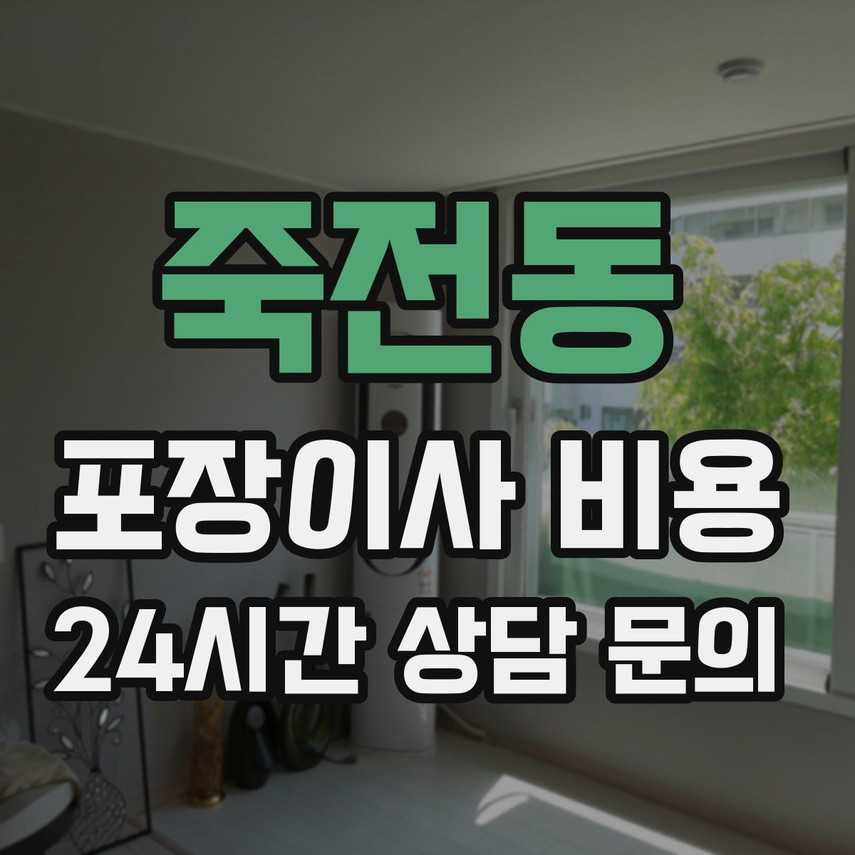 죽전동 포장이사 비용