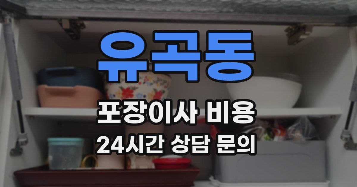 유곡동 포장이사 비용