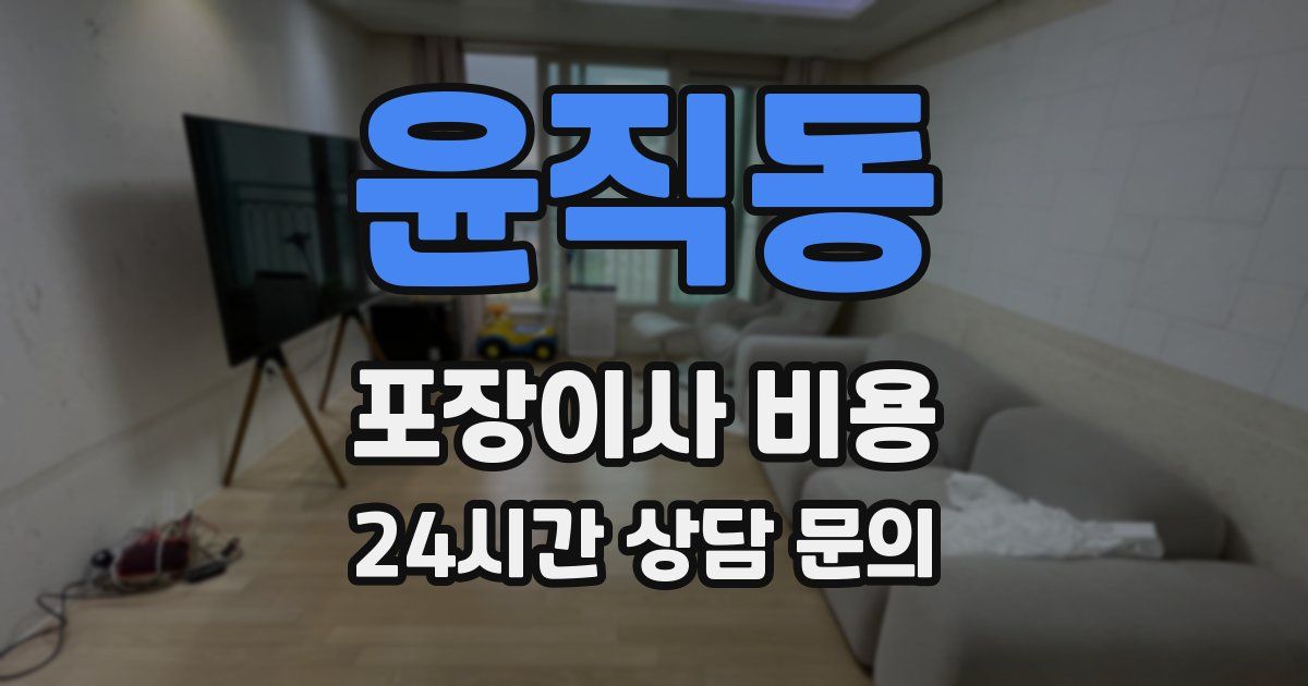 윤직동 포장이사 비용