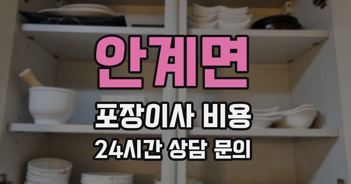 안계면 포장이사 비용