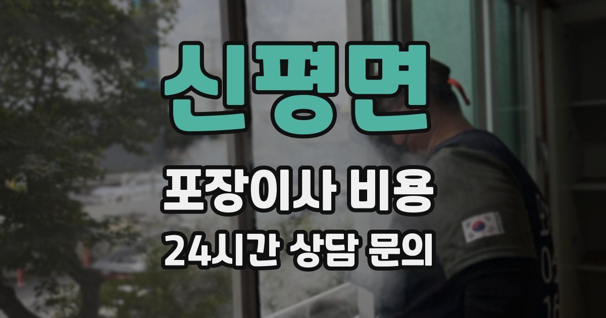 신평면 포장이사 비용