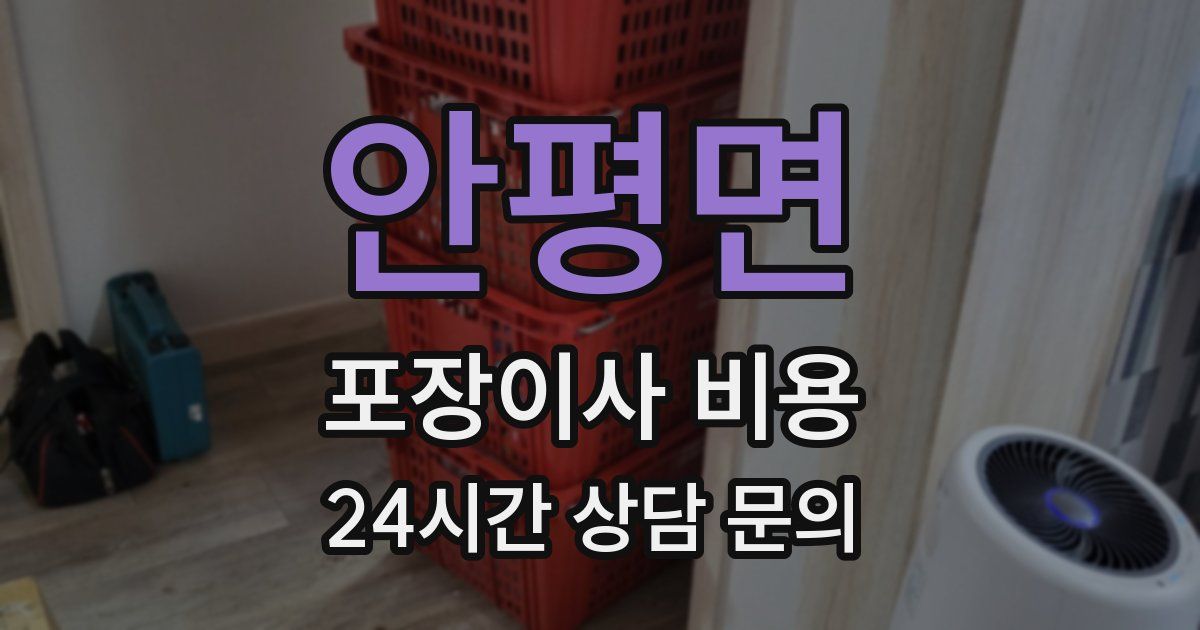 안평면 포장이사 비용
