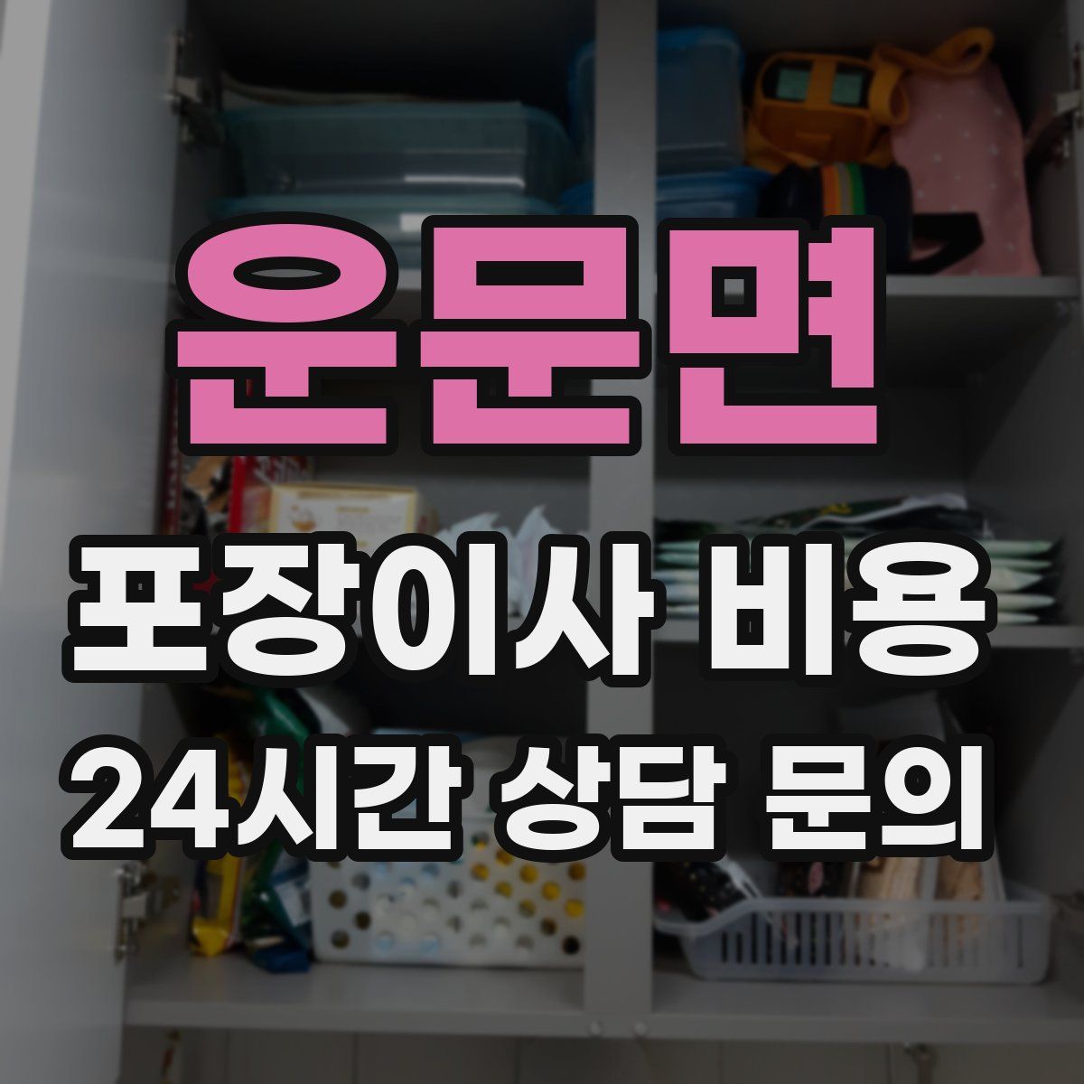 운문면 포장이사 비용