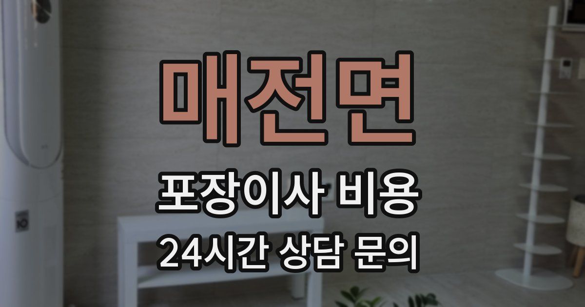 매전면 포장이사 비용