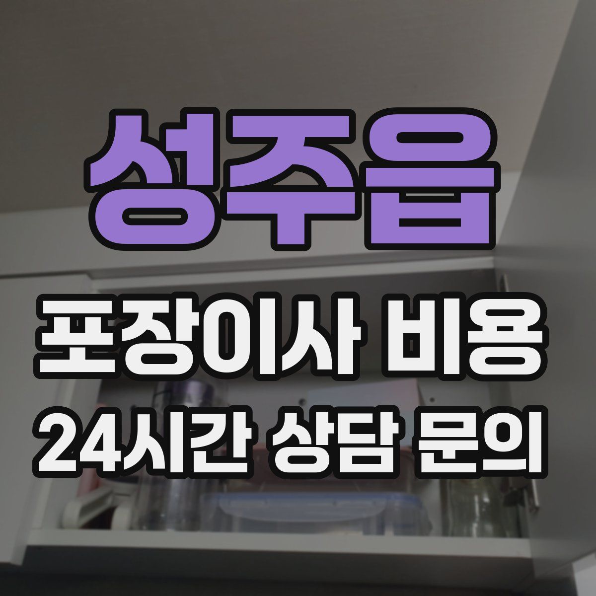 성주읍 포장이사 비용