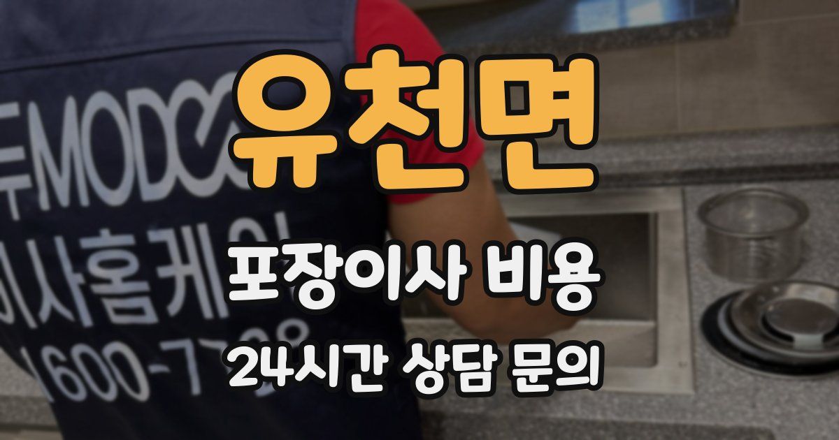 유천면 포장이사 비용