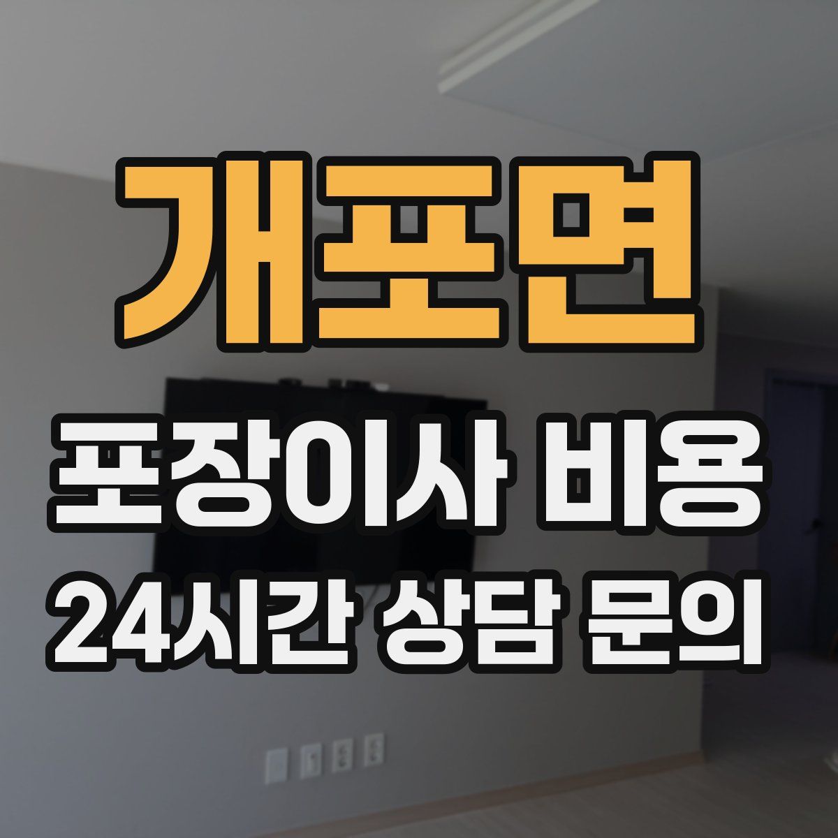 개포면 포장이사 비용