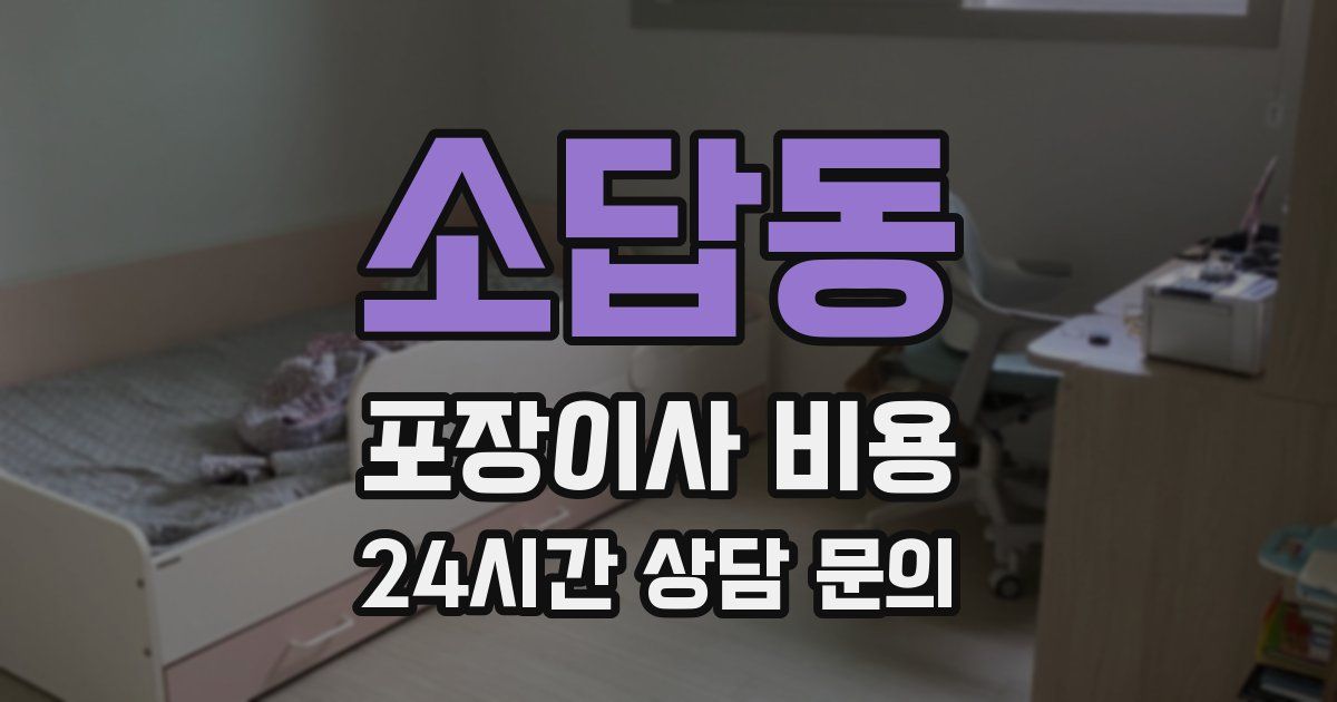 소답동 포장이사 비용