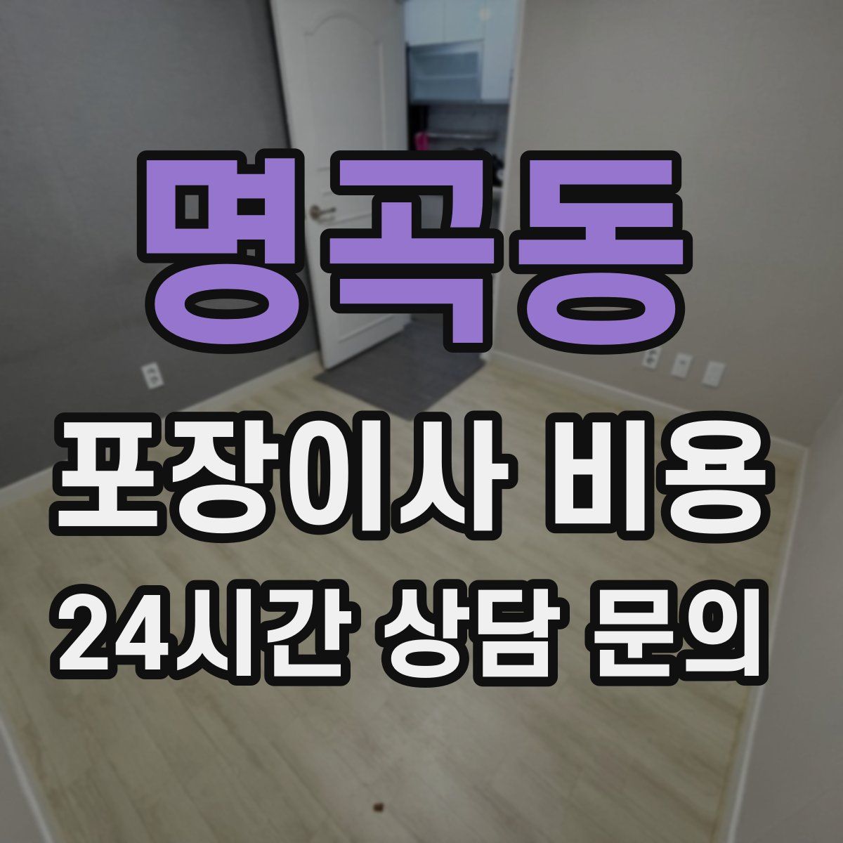 명곡동 포장이사 비용