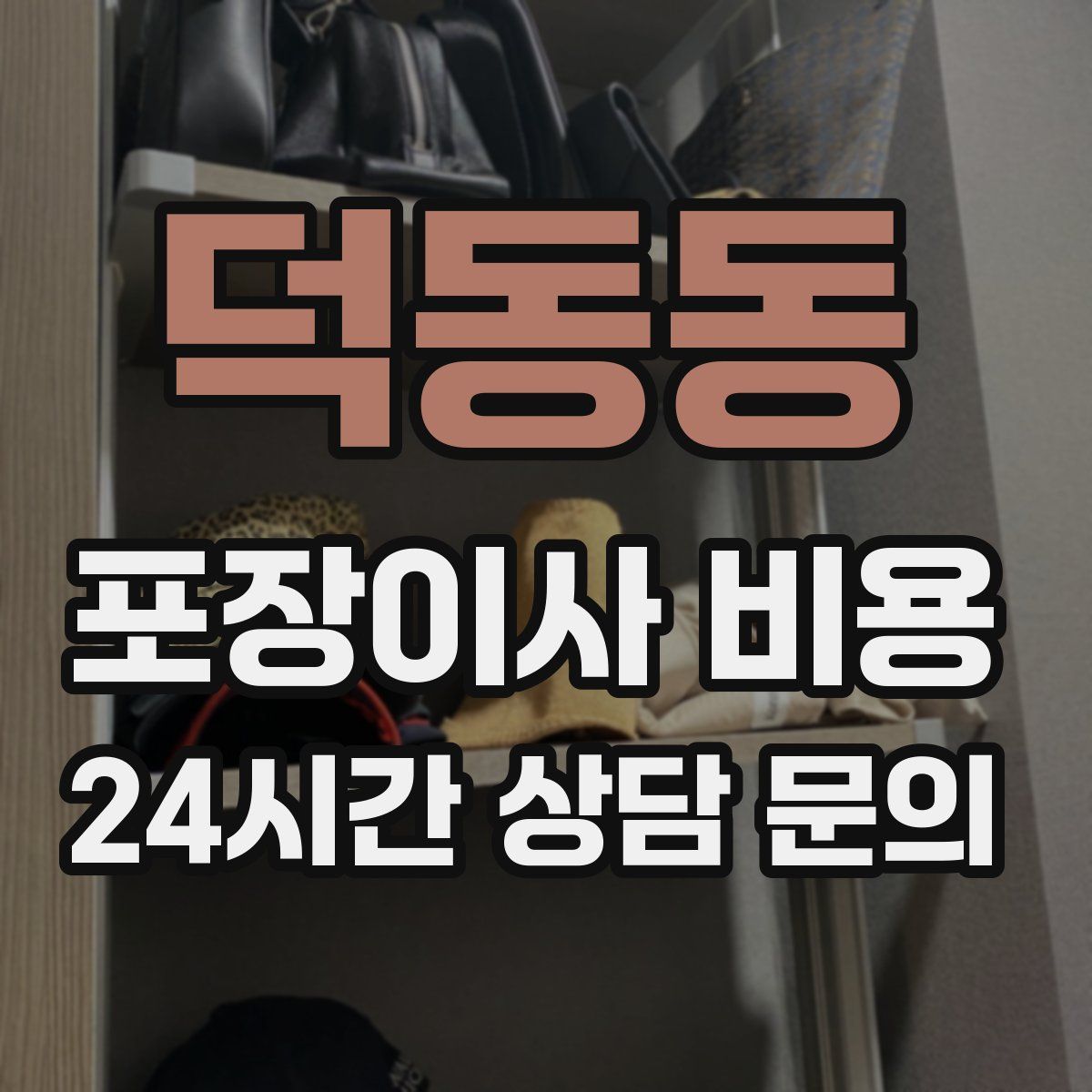 덕동동 포장이사 비용