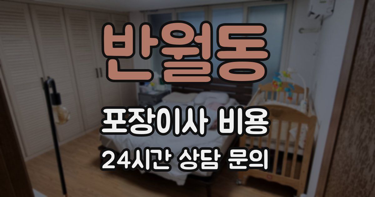 반월동 포장이사 비용