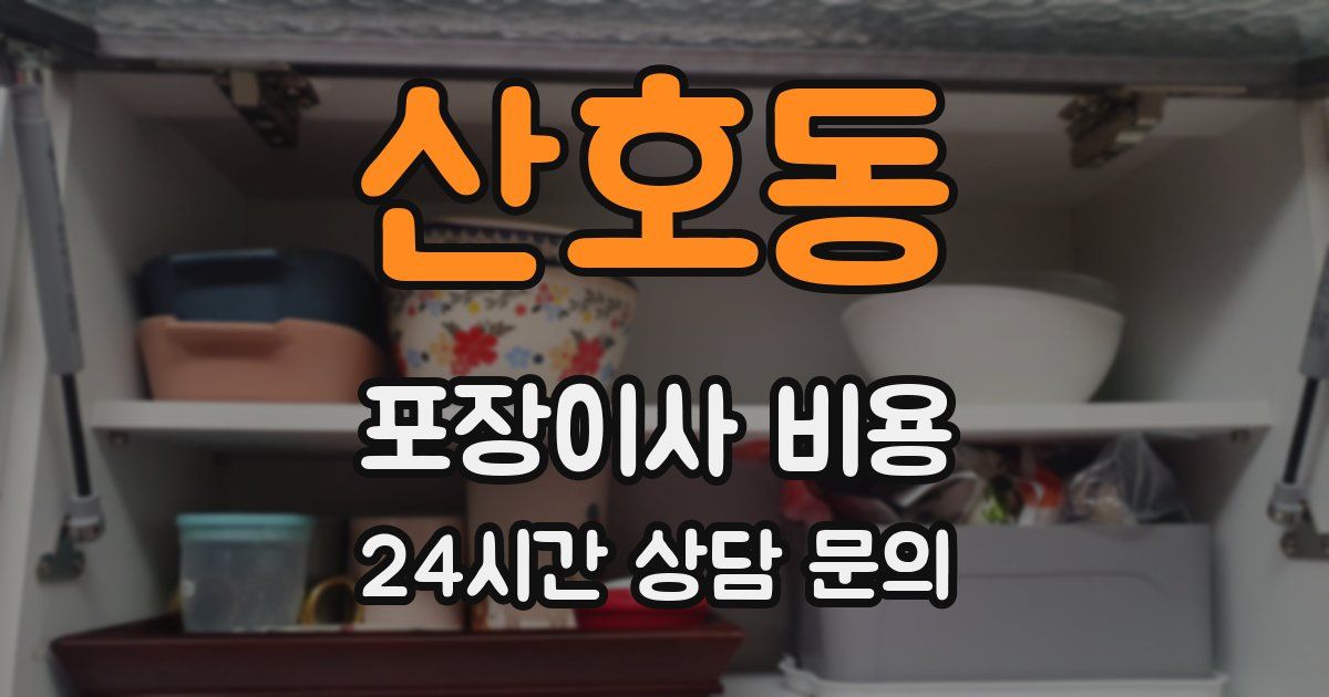 산호동 포장이사 비용