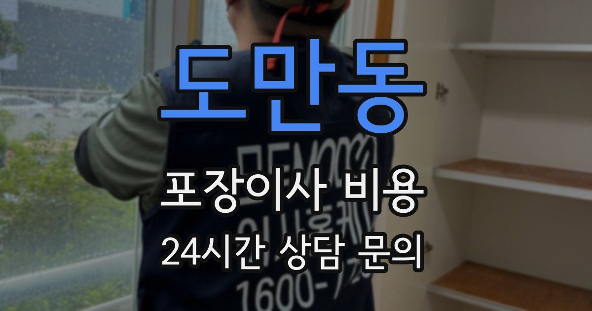 도만동 포장이사 비용