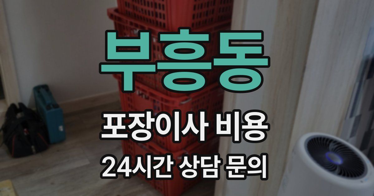 부흥동 포장이사 비용