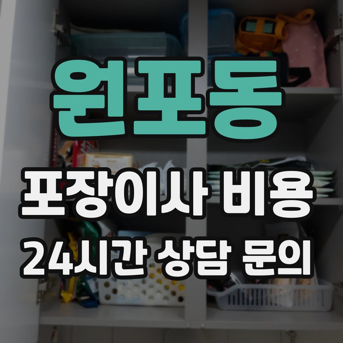 원포동 포장이사 비용