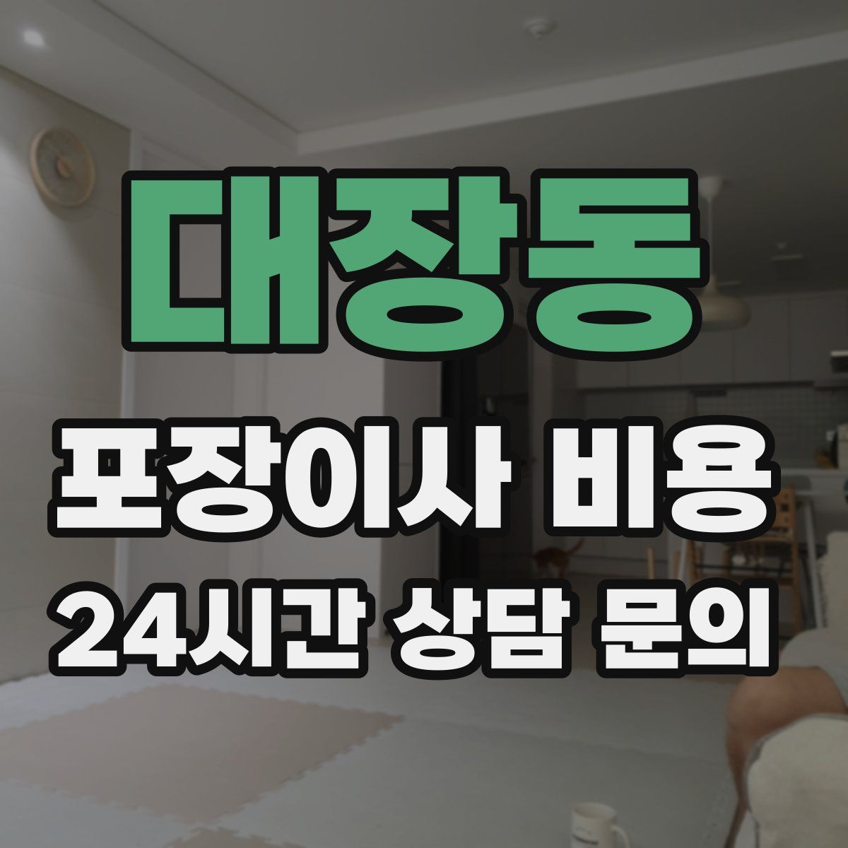 대장동 포장이사 비용