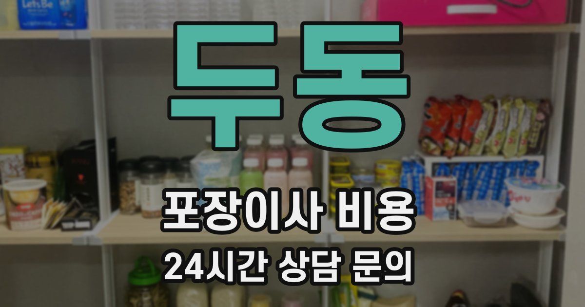 두동 포장이사 비용