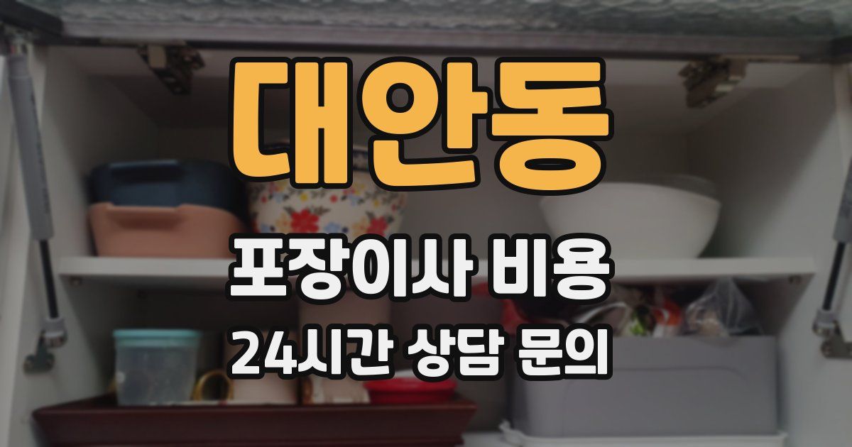 대안동 포장이사 비용