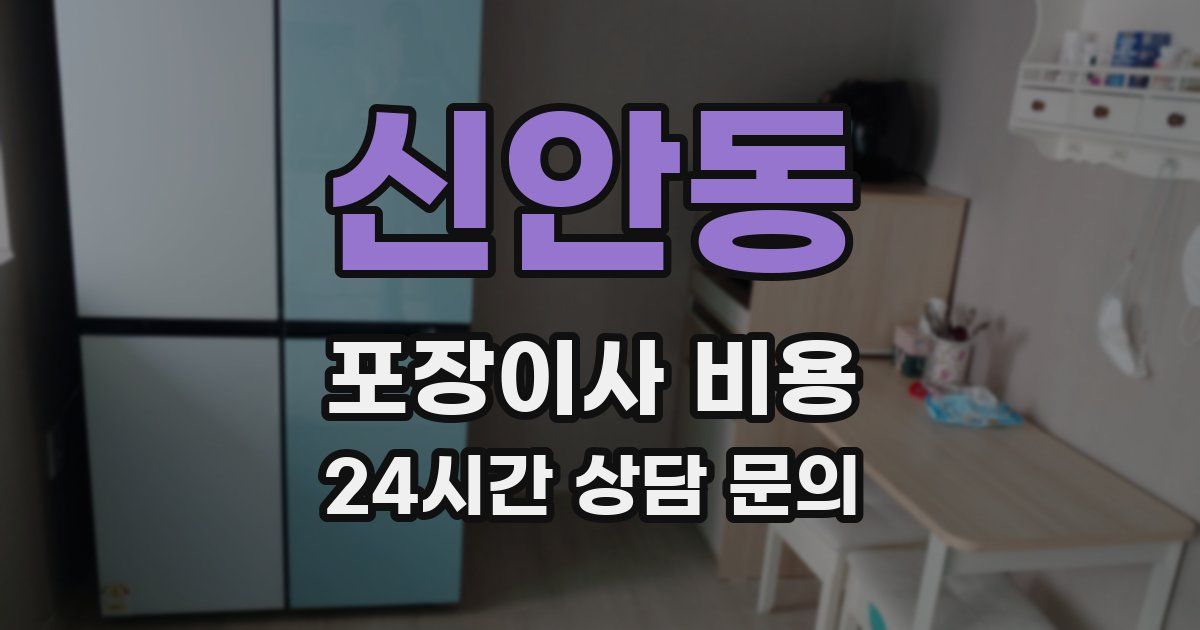 신안동 포장이사 비용