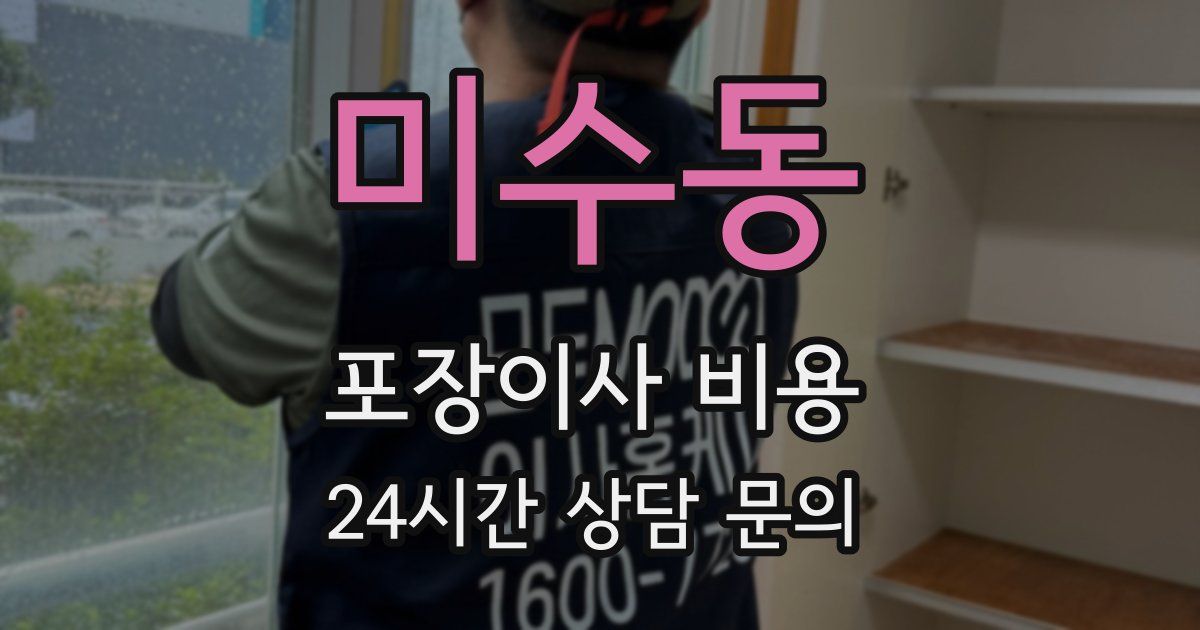 미수동 포장이사 비용