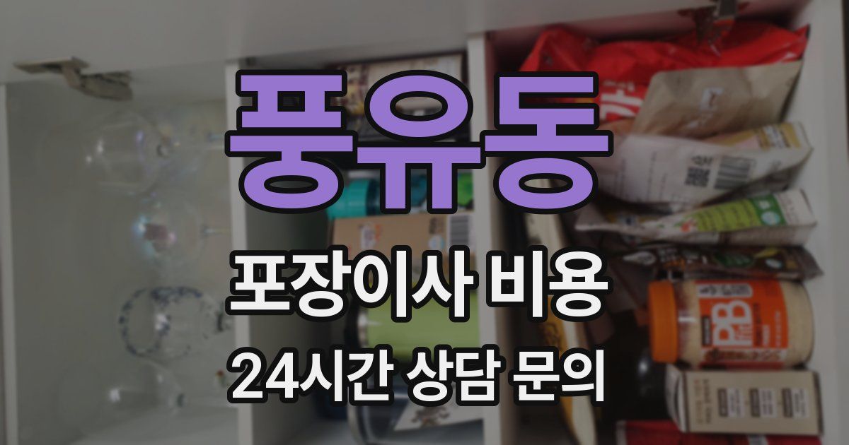 풍유동 포장이사 비용