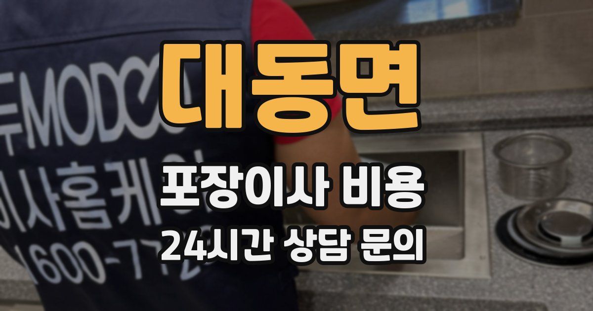 대동면 포장이사 비용