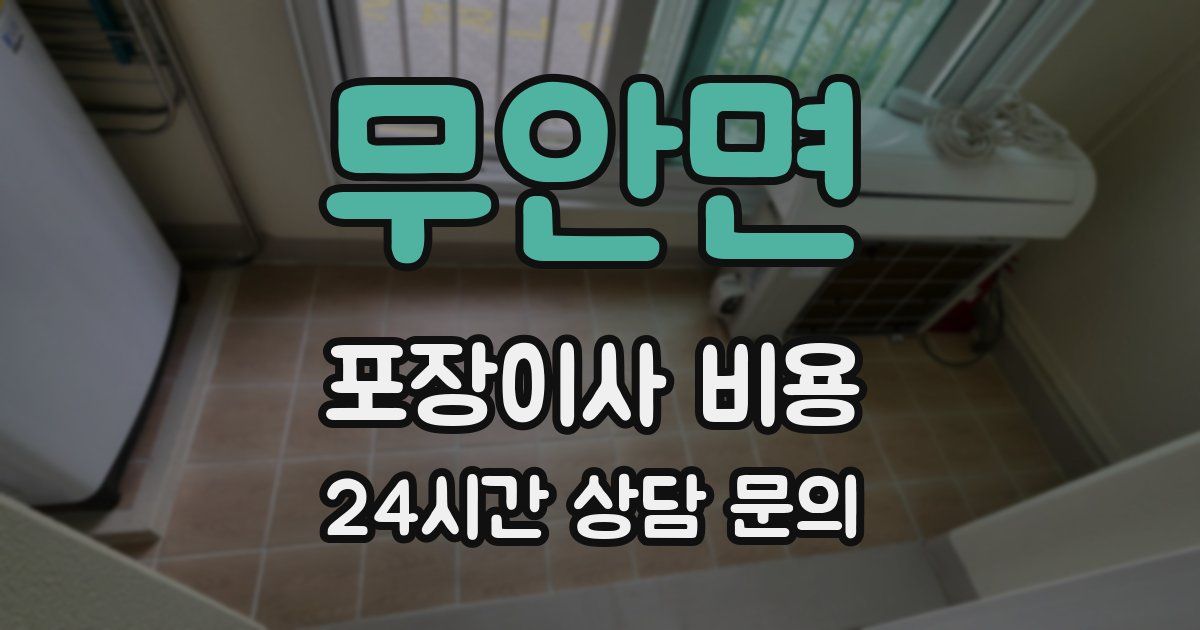 무안면 포장이사 비용