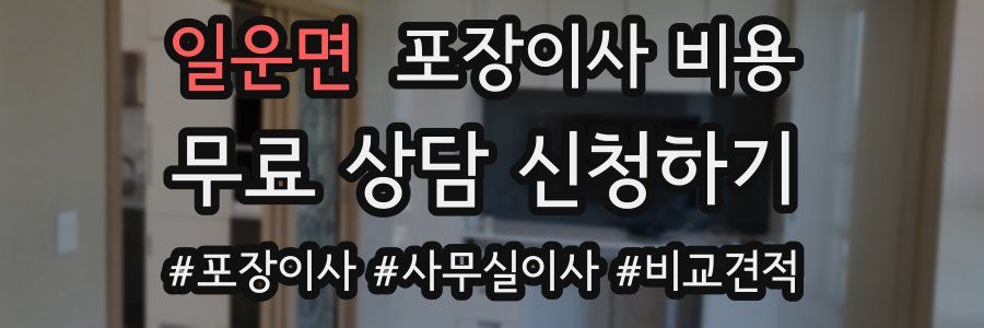 일운면 포장이사 비용