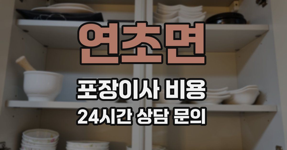 연초면 포장이사 비용