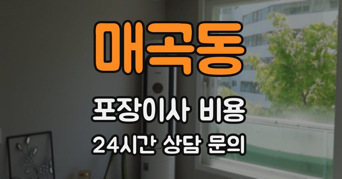 매곡동 포장이사 비용