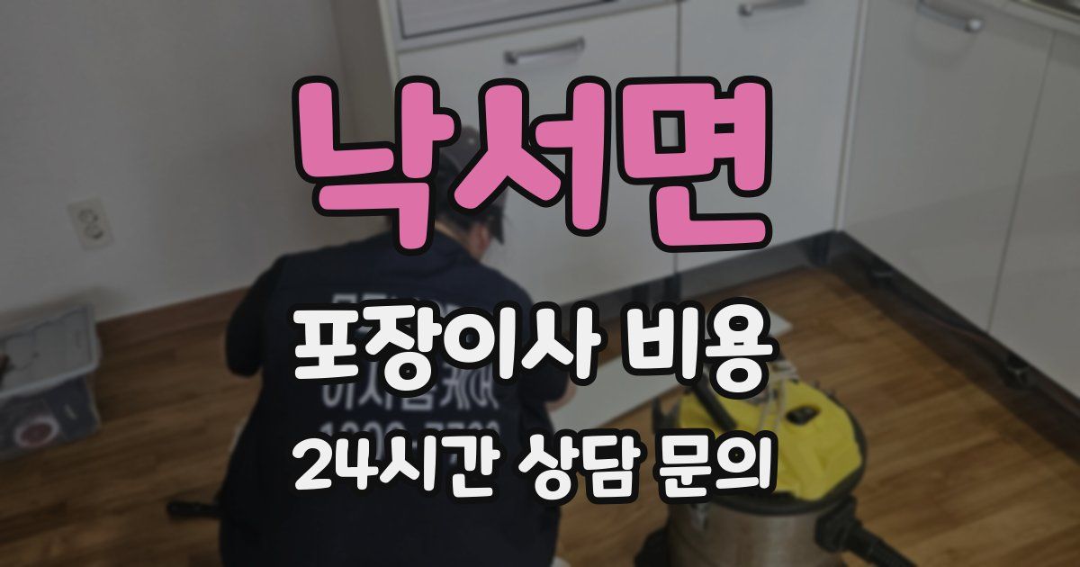 낙서면 포장이사 비용