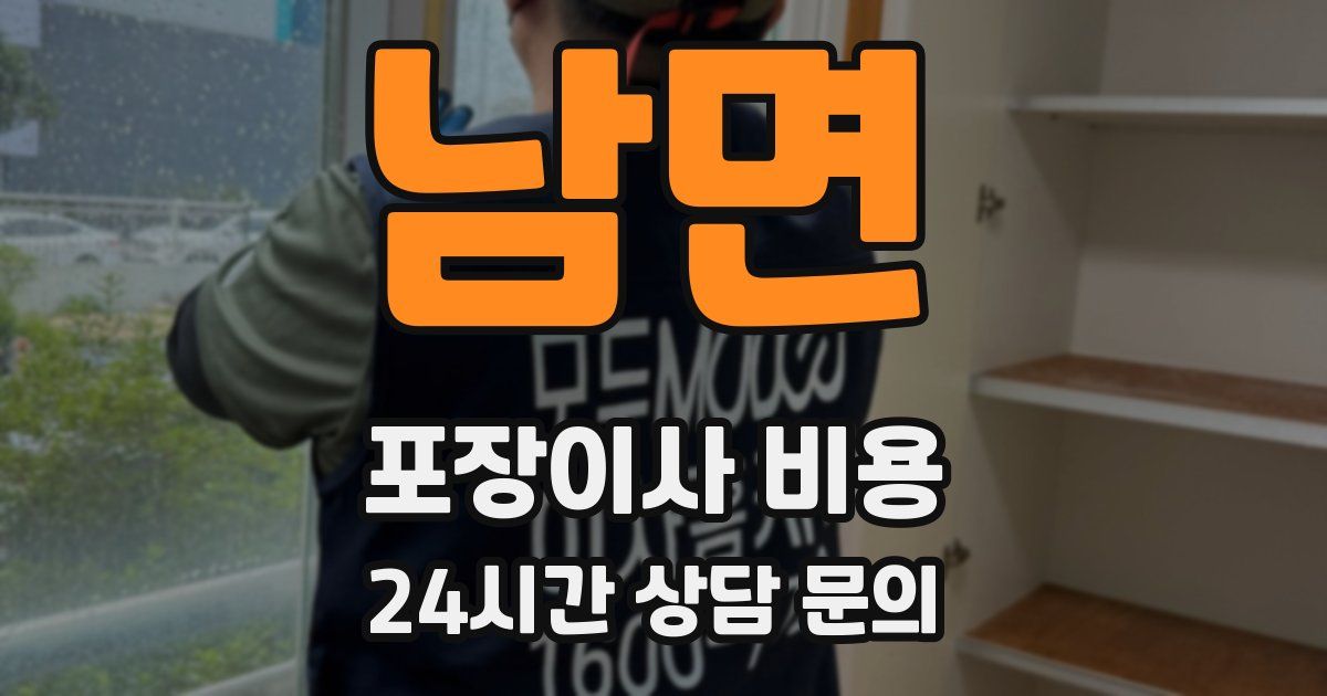 남면 포장이사 비용