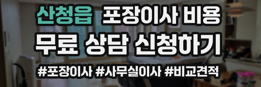 산청읍 포장이사 비용