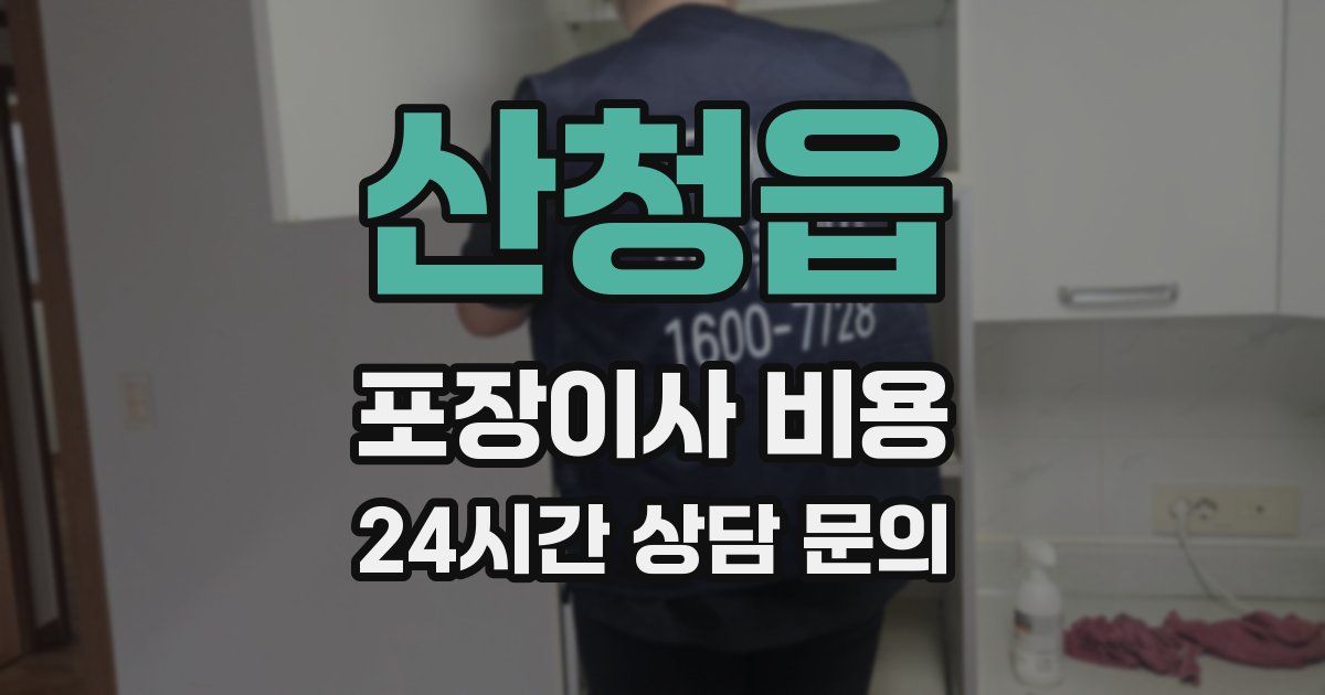 산청읍 포장이사 비용