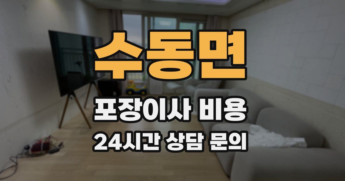 수동면 포장이사 비용