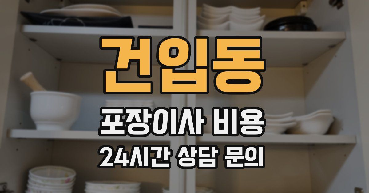 건입동 포장이사 비용