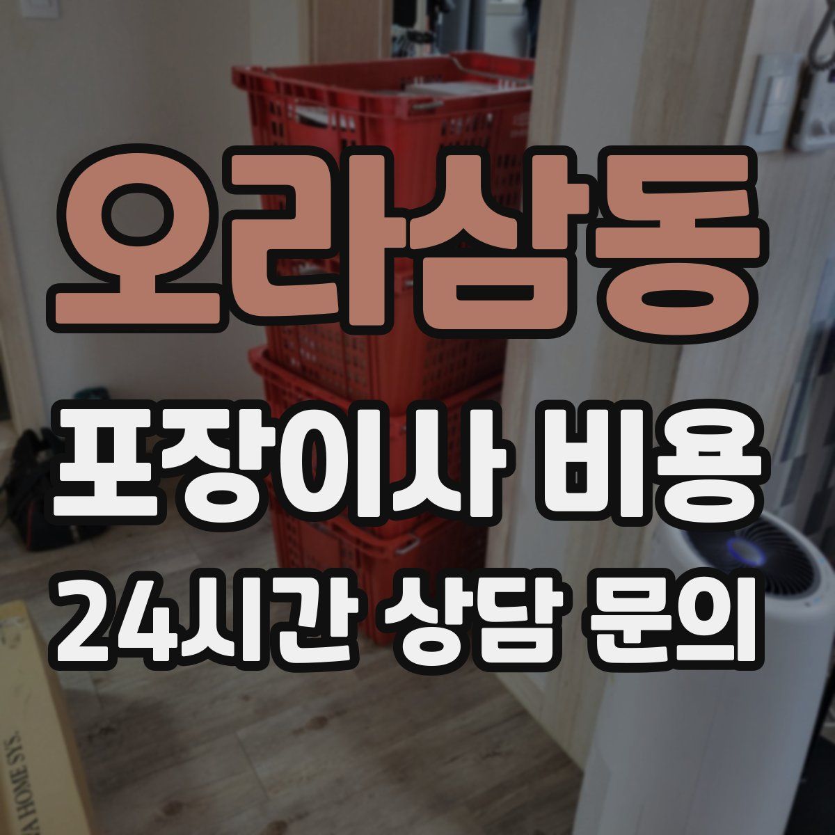 오라삼동 포장이사 비용