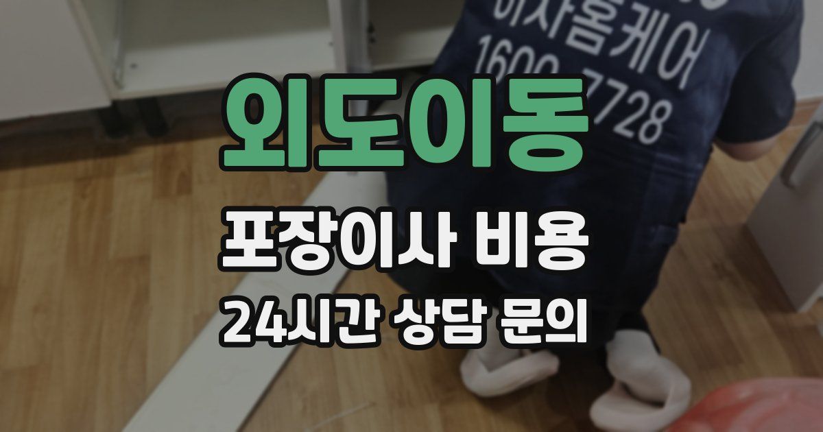 외도이동 포장이사 비용