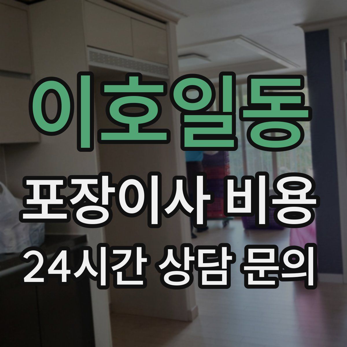 이호일동 포장이사 비용