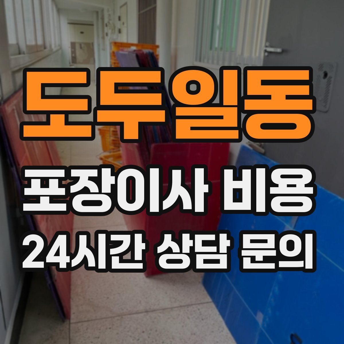 도두일동 포장이사 비용