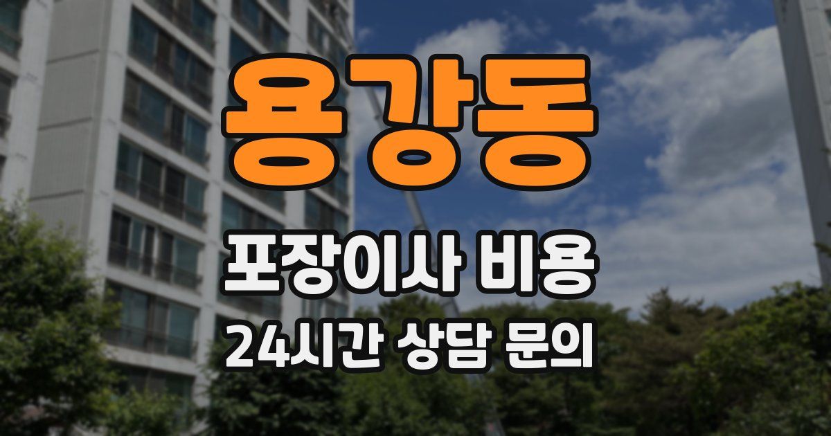 용강동 포장이사 비용