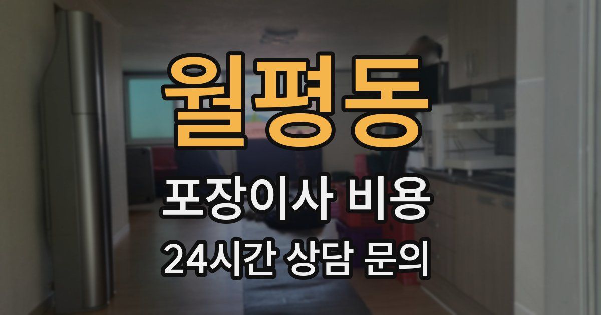 월평동 포장이사 비용