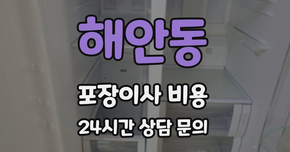 해안동 포장이사 비용