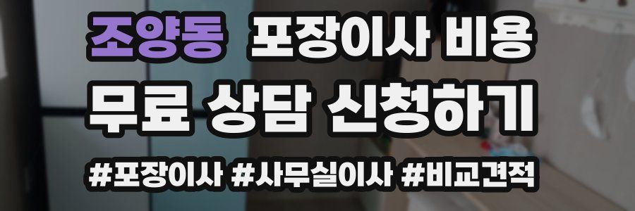 조양동 포장이사 비용