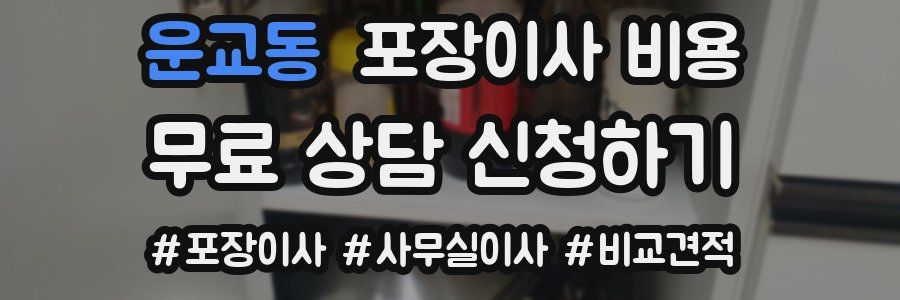 운교동 포장이사 비용