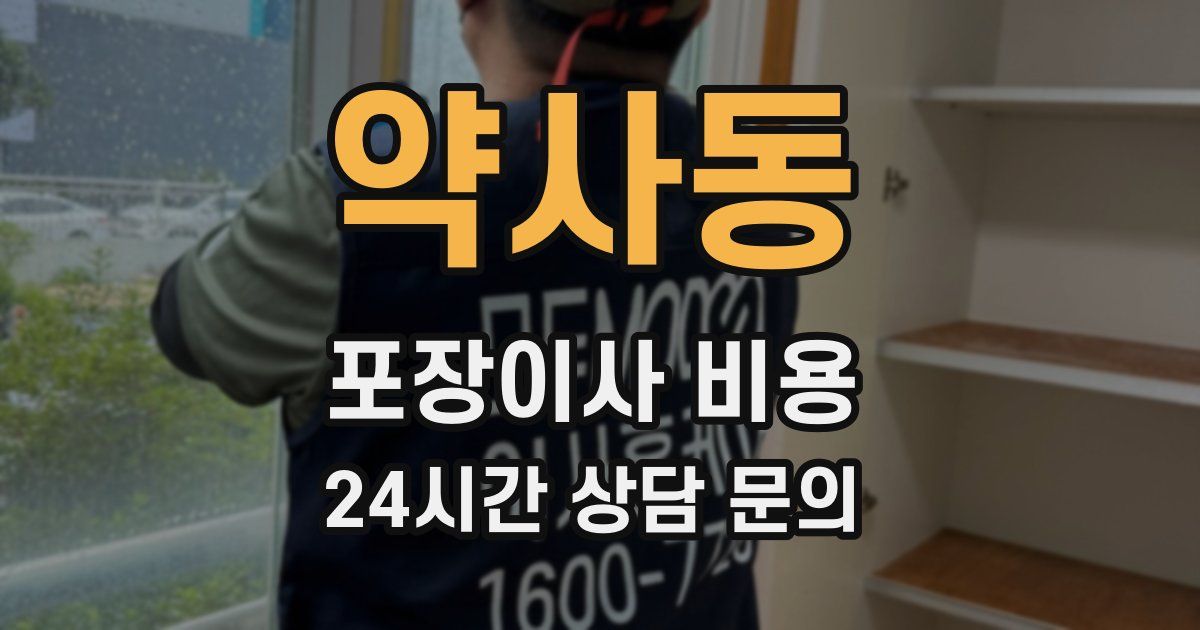 약사동 포장이사 비용